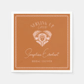 Retro Tropical Palm Tree Pickleball Brautparty Serviette (Vorderseite)