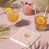 Retro Tropical Palm Tree Pickleball Brautparty Serviette