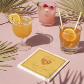 Retro Tropical Palm Tree Pickleball Brautparty Serviette