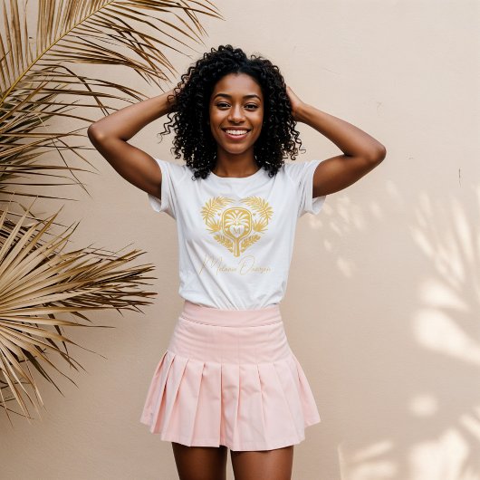 Retro Tropical Palm Tree Pickleball Brautparty Tri-Blend Shirt