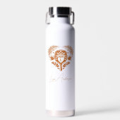 Retro Tropical Palm Tree Pickleball Brautparty Trinkflasche (Vorne)