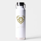 Retro Tropical Palm Tree Pickleball Brautparty Trinkflasche (Vorne)