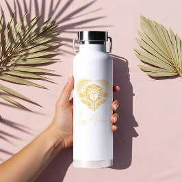 Retro Tropical Palm Tree Pickleball Brautparty Trinkflasche