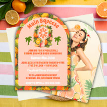 Retro Tropical Pickleball Brautparty Foto Arch