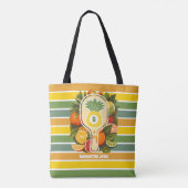 Retro Tropical Pineapse Pickleball Bridesmaid Tasche (Rückseite)
