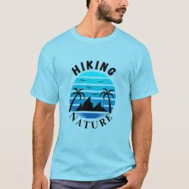 Retro Tropical Sunset Beach Blue Horizon Ästhetik T-Shirt