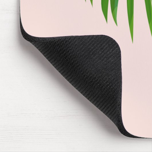 Retro Tropical Sunset Palm Blätter Minimalistische Mousepad (Ecke)