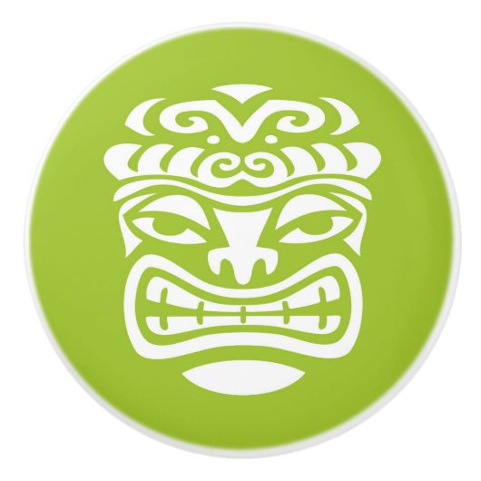 Retro Tropical Tiki Beach Keramikknauf (Vorderseite)