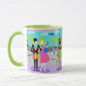 Retro Tropical Vacacation Tasse (Links)