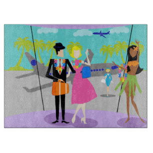 Retro Tropical Vacation Cutting Board Schneidebrett