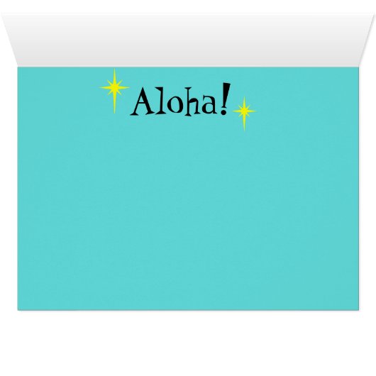 Retro Tropical Vacation Postcard (Innenansicht Horizontal (Unten))