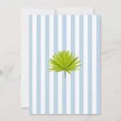 Retro Tropics Modern Coastal Island Wedding  Einladung (Rückseite)