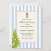 Retro Tropics Modern Coastal Rehearsal Dinner Einladung (Vorderseite)