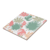 Retro, tropisch, Blätter Fliese (Seite)