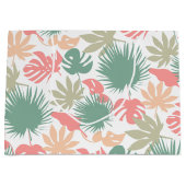 Retro, tropisch, Blätter Große Geschenktüte (Vorderseite)