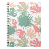 Retro, tropisch, Blätter Notizblock (Vorderseite)