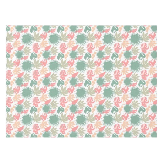 Retro, tropisch, Blätter Tischdecke (Vorderseite (Horizontal))