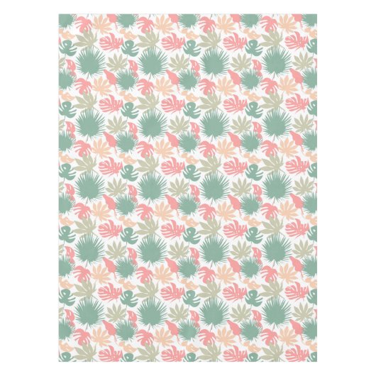 Retro, tropisch, Blätter Tischdecke (Vorderseite)