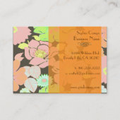 Retro tropische Blume farbige Visitenkarten Visitenkarte (Rückseite)