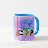 Retro tropische Cocktail-Party-Tasse Tasse (VorderseiteRechts)