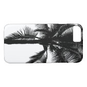Retro tropische Insel-Palme Schwarzweiss Case-Mate iPhone Hülle (Rückseite (Horizontal))