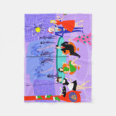 Retro tropische WeihnachtsParty-Fleece-Decke Fleecedecke (Vorderseite)