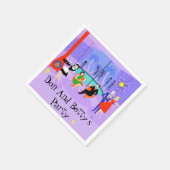 Retro Tropischer Cocktail Party Einweg Napkins Serviette (Ecke)