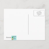 Retro Tropischer Cocktail Party Postkarte (Rückseite)