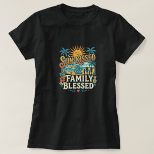 Retro-Tropischer Familienurlaub & Strandtreffen T-Shirt