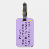 Retro tropischer Ferien-Gepäckanhänger Gepäckanhänger (Rückseite vertikal)