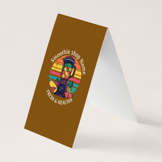 Retro-Tropischer Fruchtsmoothie-Shop Saftbar Visitenkarten (Rückseite)