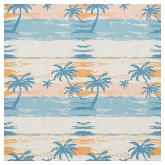 Retro-Tropischer Strand Stoff (Muster)