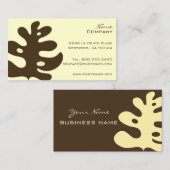 Retro tropisches Blattwerk/DIY-Hintergrundfarbe Visitenkarte (Vorne/Hinten)