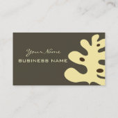 Retro-tropisches Blattwerk Visitenkarte (Rückseite)