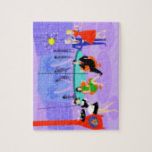 Retro tropisches Cocktail-Party-Puzzlespiel Puzzle (Vertikal)