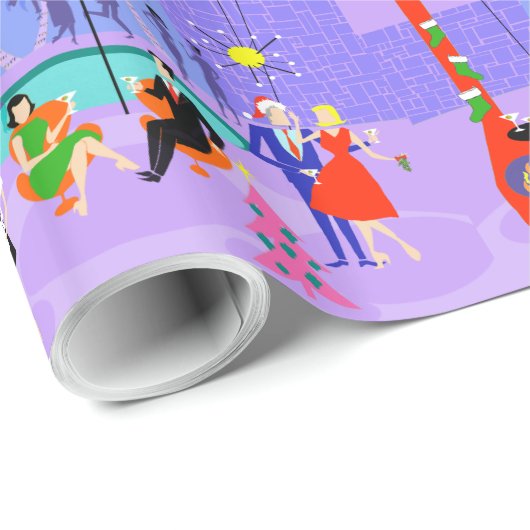 Retro tropisches geschenkpapier (Rolleneckpunkt)