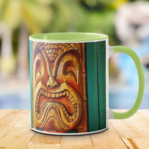 Retro Tropisches Hawaii Tiki Spaß Feurig Cool Vint Tasse