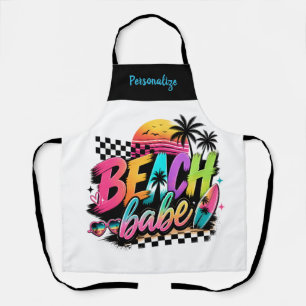 Retro-Tropisches Personalisiertes Strand-Babe-Desi Schürze