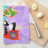 Retro tropisches WeihnachtsParty-Küchen-Tuch Geschirrtuch (Viertel Falte)