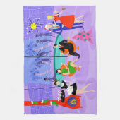 Retro tropisches WeihnachtsParty-Küchen-Tuch Geschirrtuch (Vertikal)