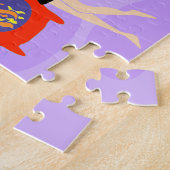 Retro tropisches WeihnachtsParty-Puzzlespiel Puzzle (Seite)