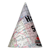 Retro Truck auf Karte 50. Geburtstag Partyhütchen (Links)