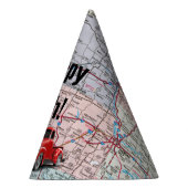 Retro Truck auf Karte 50. Geburtstag Partyhütchen (Rechts)