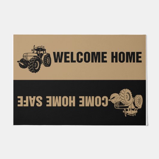 Retro Truck Doormat, Willkommen auf Wiedersehen Fußmatte (Vorderseite)