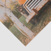 Retro Truck Vintager rostbrauner Rustikaler Fall Seidenpapier (Ausschnitt)