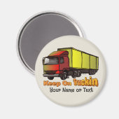 Retro Trucker 1 Magnet (Vorderseite/Rückseite)