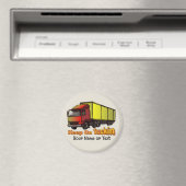 Retro Trucker 1 Magnet (In Situ (Geschirrspüler))