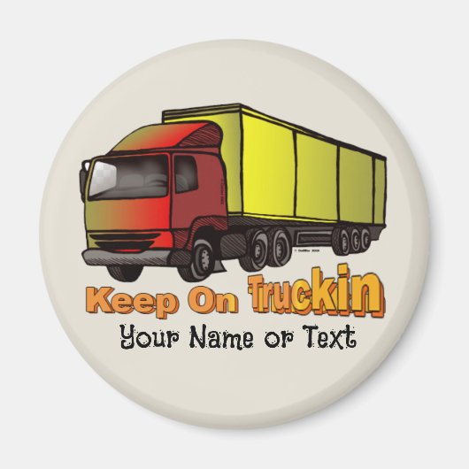 Retro Trucker 1 Magnet (Vorne)