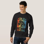 Retro Trucker Geburtstag So Roll 23. Geburtstag Sweatshirt (Vorne ganz)