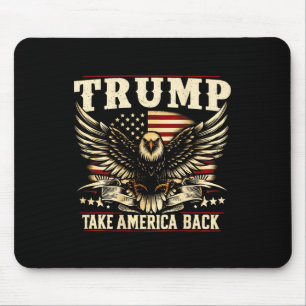 Retro Trump 2025 US-Flagge bringt Amerika zurück Mousepad